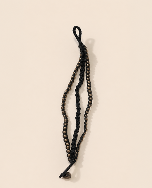 Handmade Brass & Wax Thread Bracelet