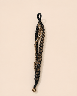Handmade Brass & Wax Thread Bracelet