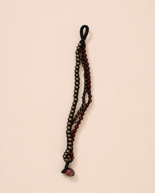 Handmade Brass & Wax Thread Bracelet