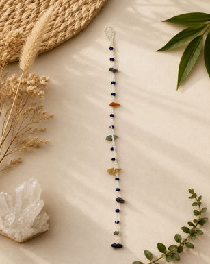 Wax Thread Brass & Stone Anklet