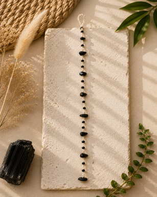 Wax Thread Brass & Stone Anklet
